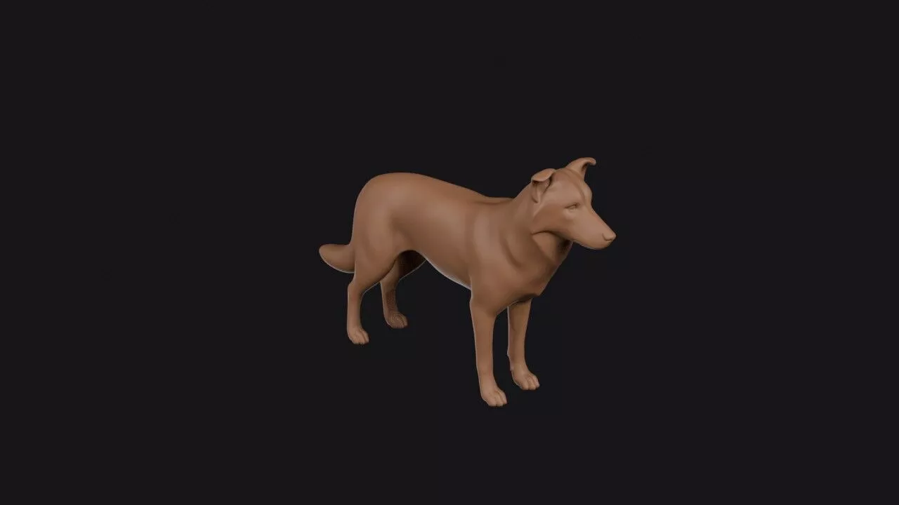 Border Collie 3D print model