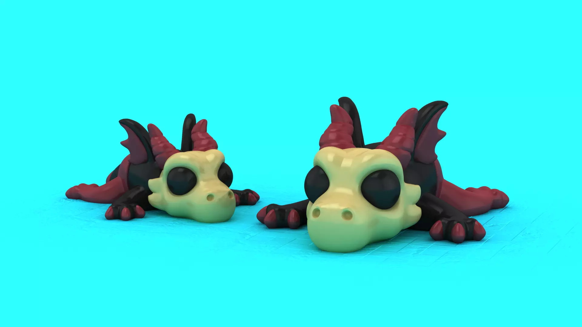Sleepy Baby Dragons 3D print model
