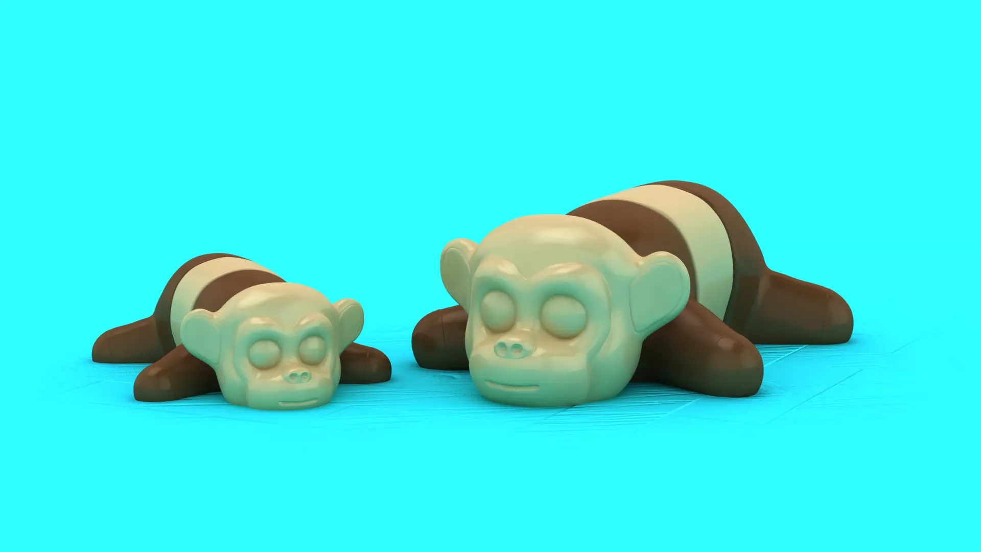 Sleepy Little Monkeys 3D print model