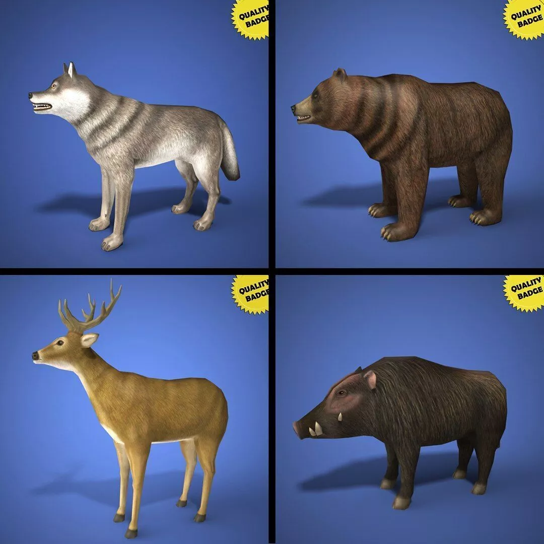 Real Time Animals Collection 3D model