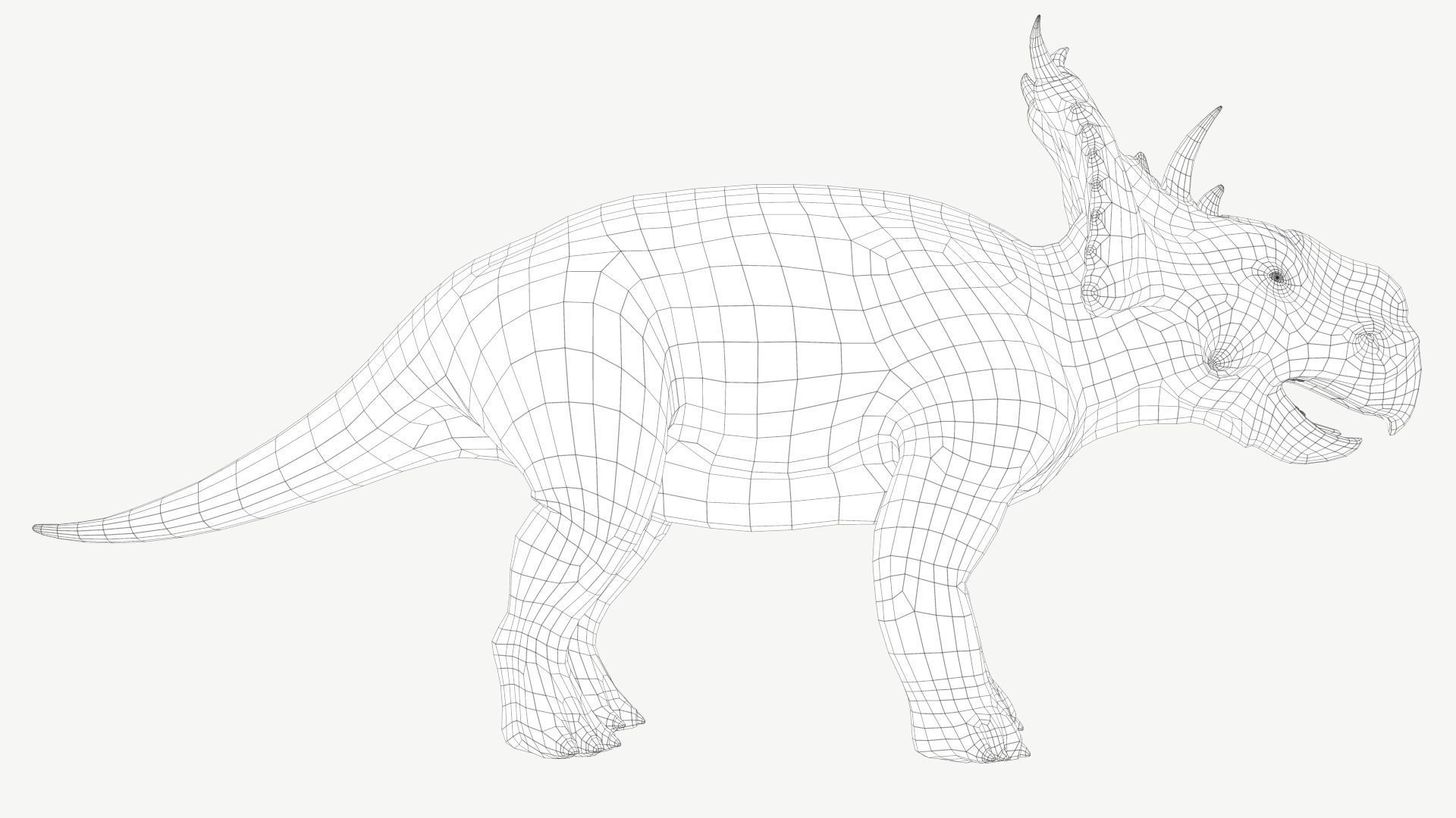 Pachyrhinosaurus triceratops Low-poly 3D model_3
