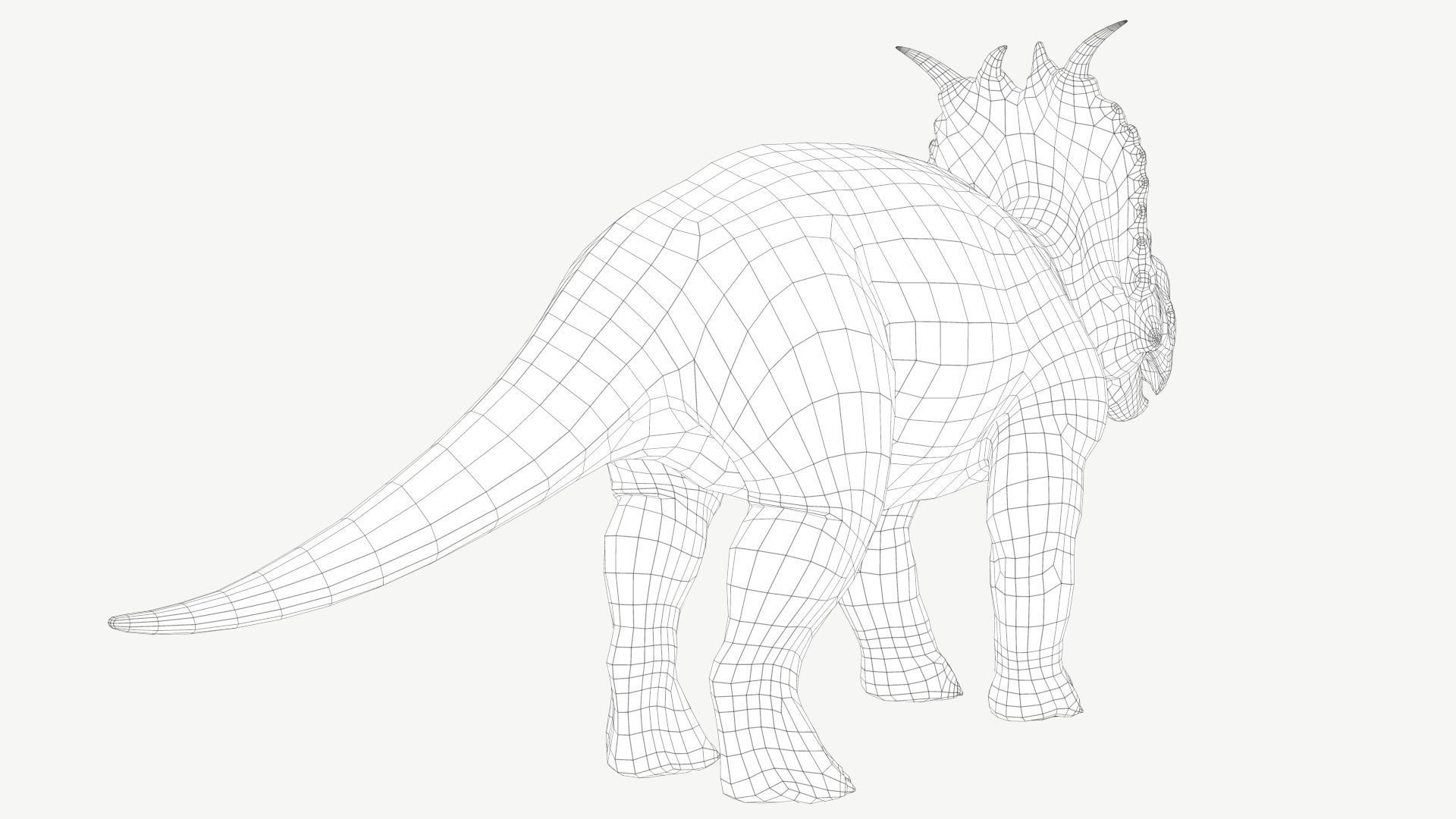Pachyrhinosaurus triceratops Low-poly 3D model_5
