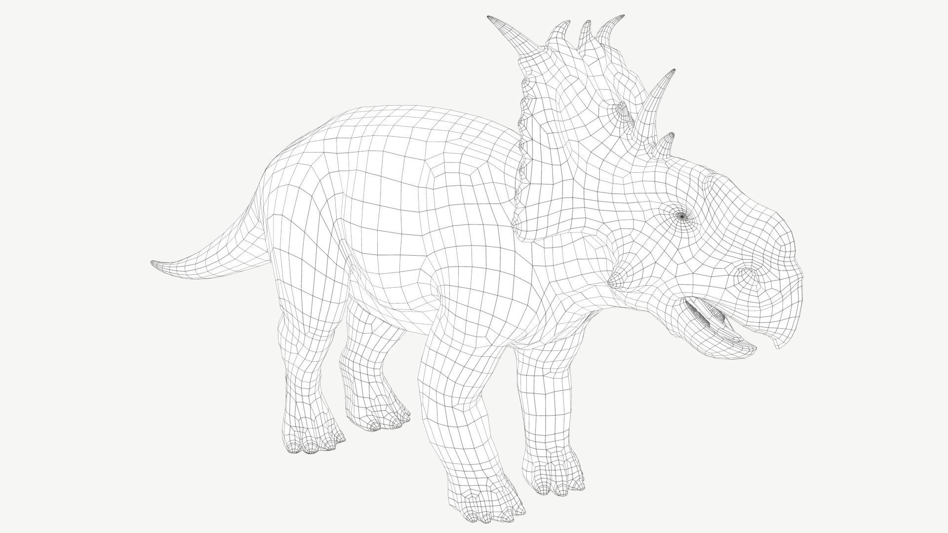 Pachyrhinosaurus triceratops Low-poly 3D model_1