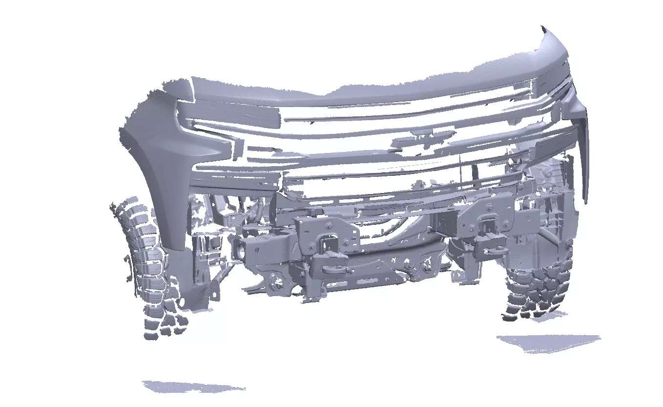 Chevrolet silverado 2021 3d scan front without front bumper 3D print model