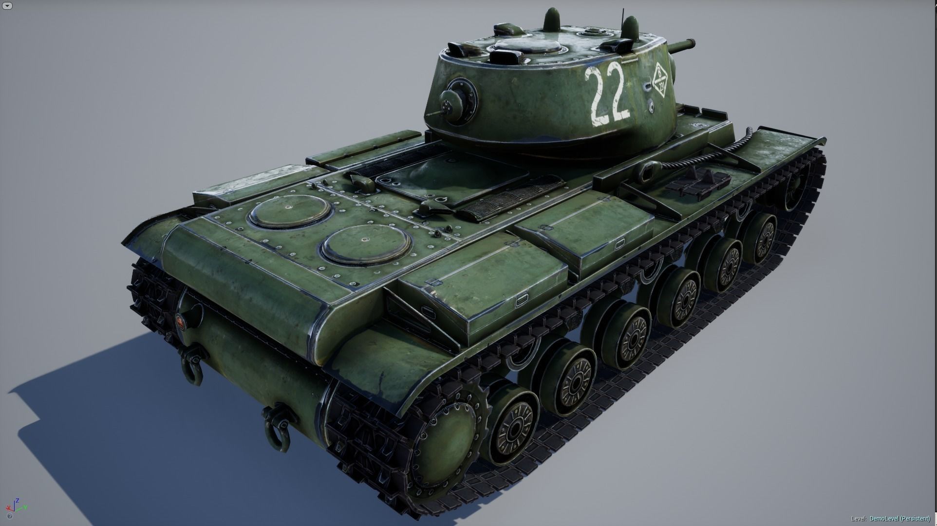 KV-1 ussr Tank - game model Low-poly 3D model_15