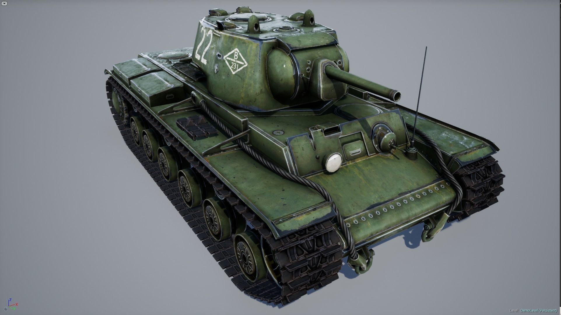 KV-1 ussr Tank - game model Low-poly 3D model_10