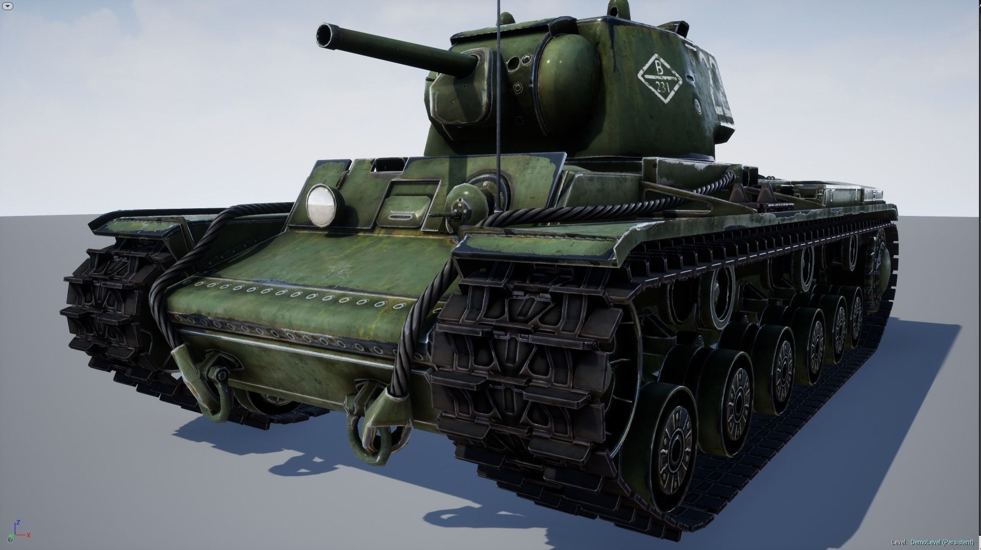 KV-1 ussr Tank - game model Low-poly 3D model_21
