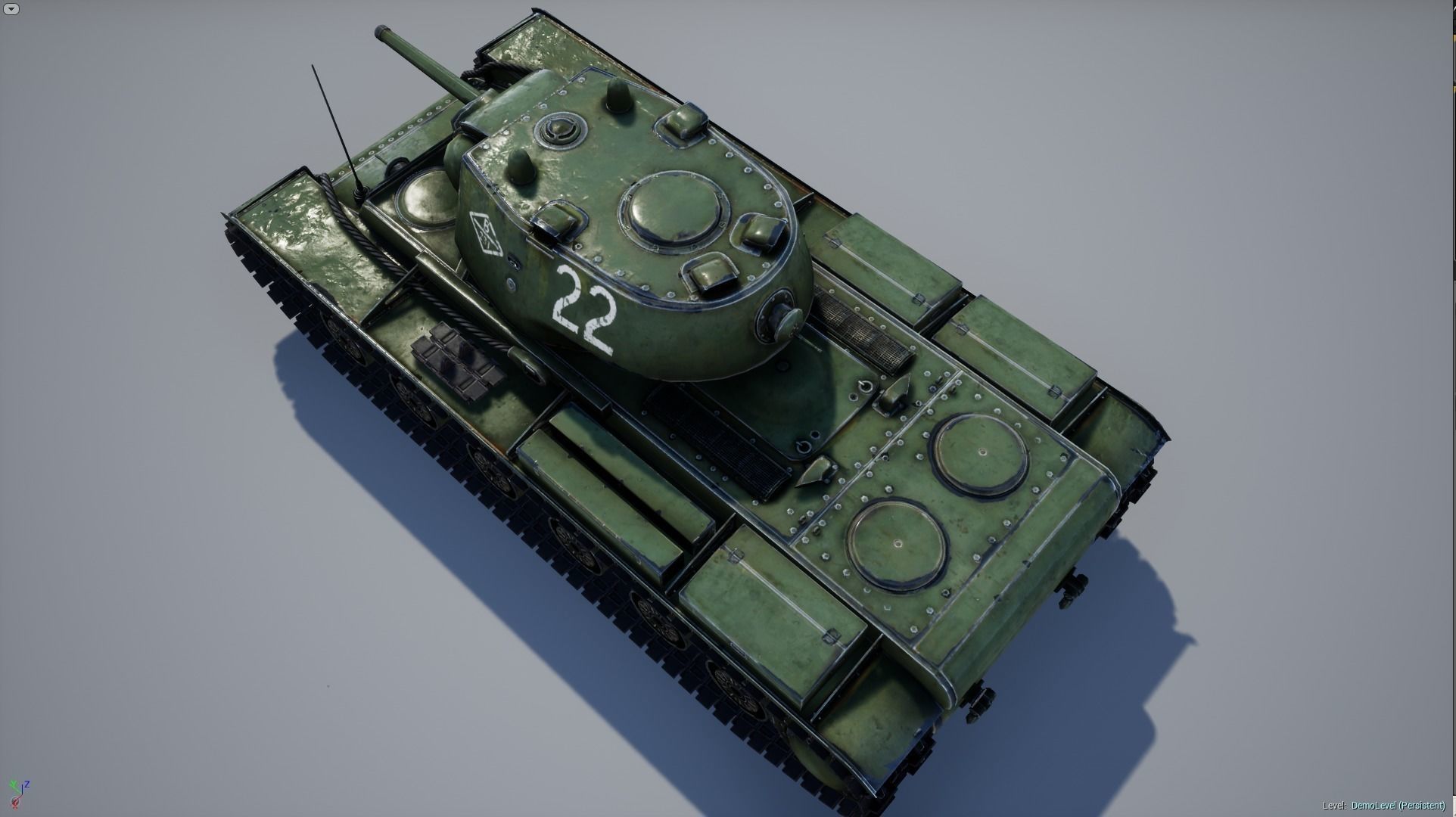 KV-1 ussr Tank - game model Low-poly 3D model_11