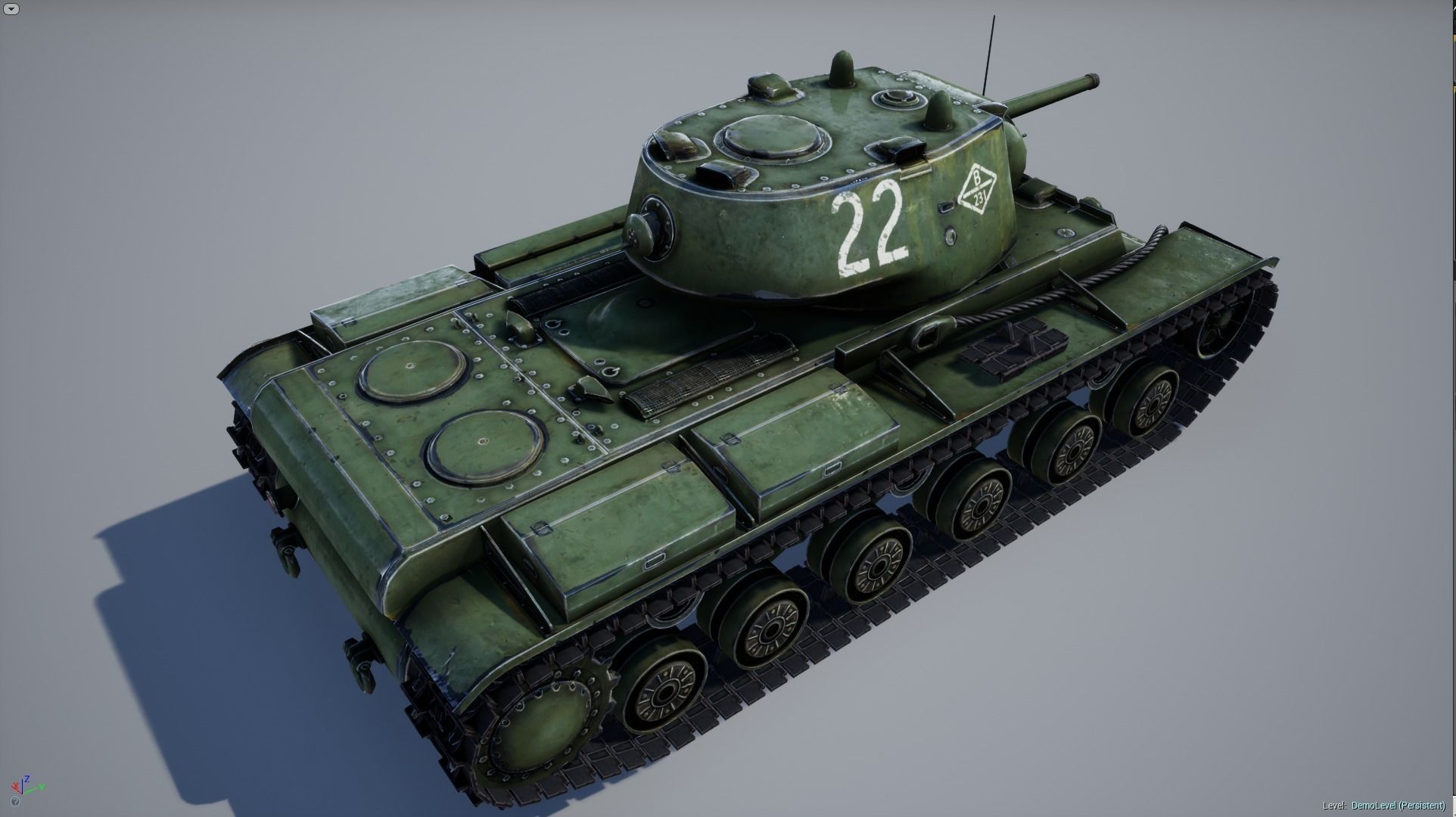 KV-1 ussr Tank - game model Low-poly 3D model_13