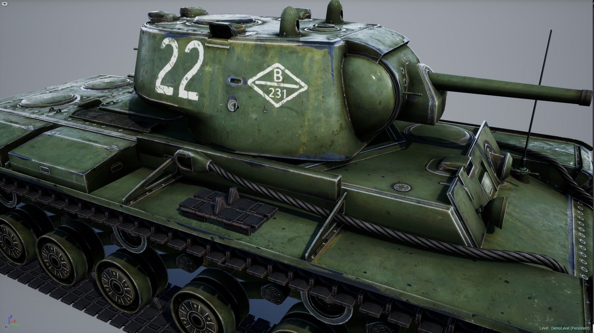 KV-1 ussr Tank - game model Low-poly 3D model_17