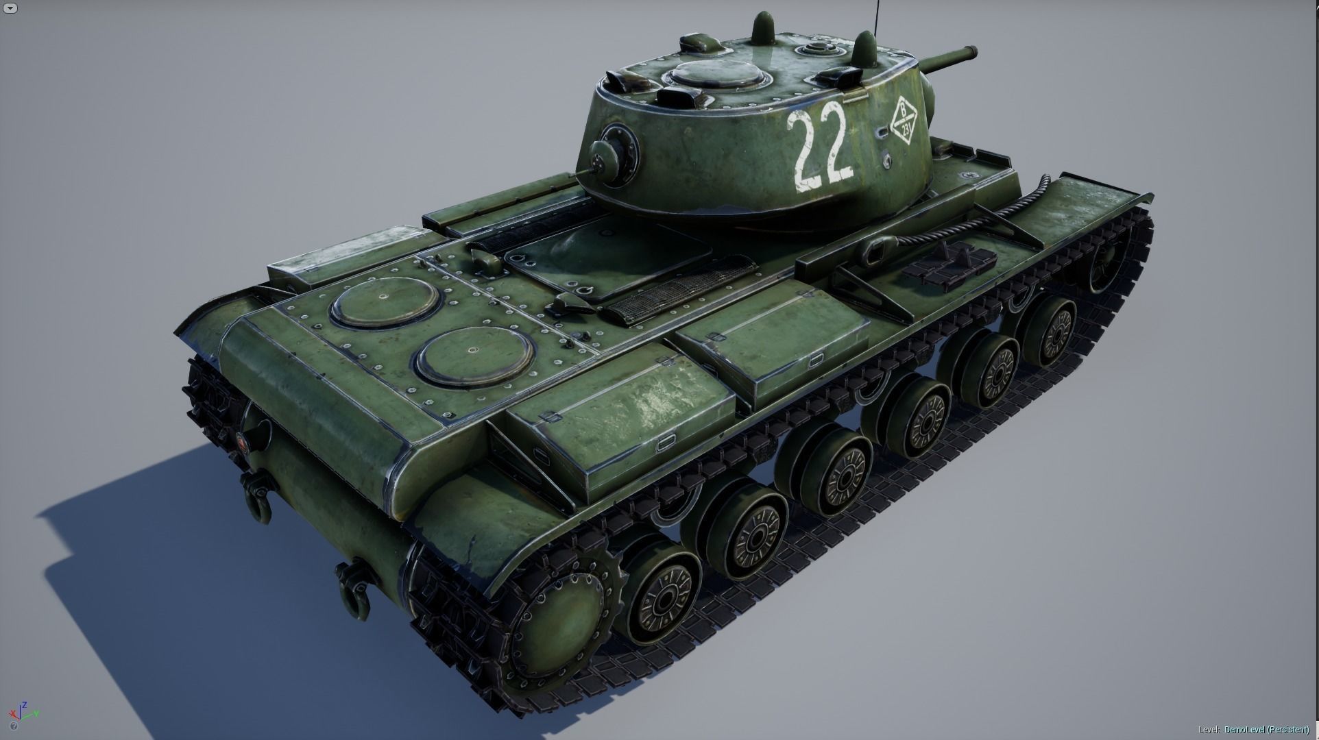 KV-1 ussr Tank - game model Low-poly 3D model_6