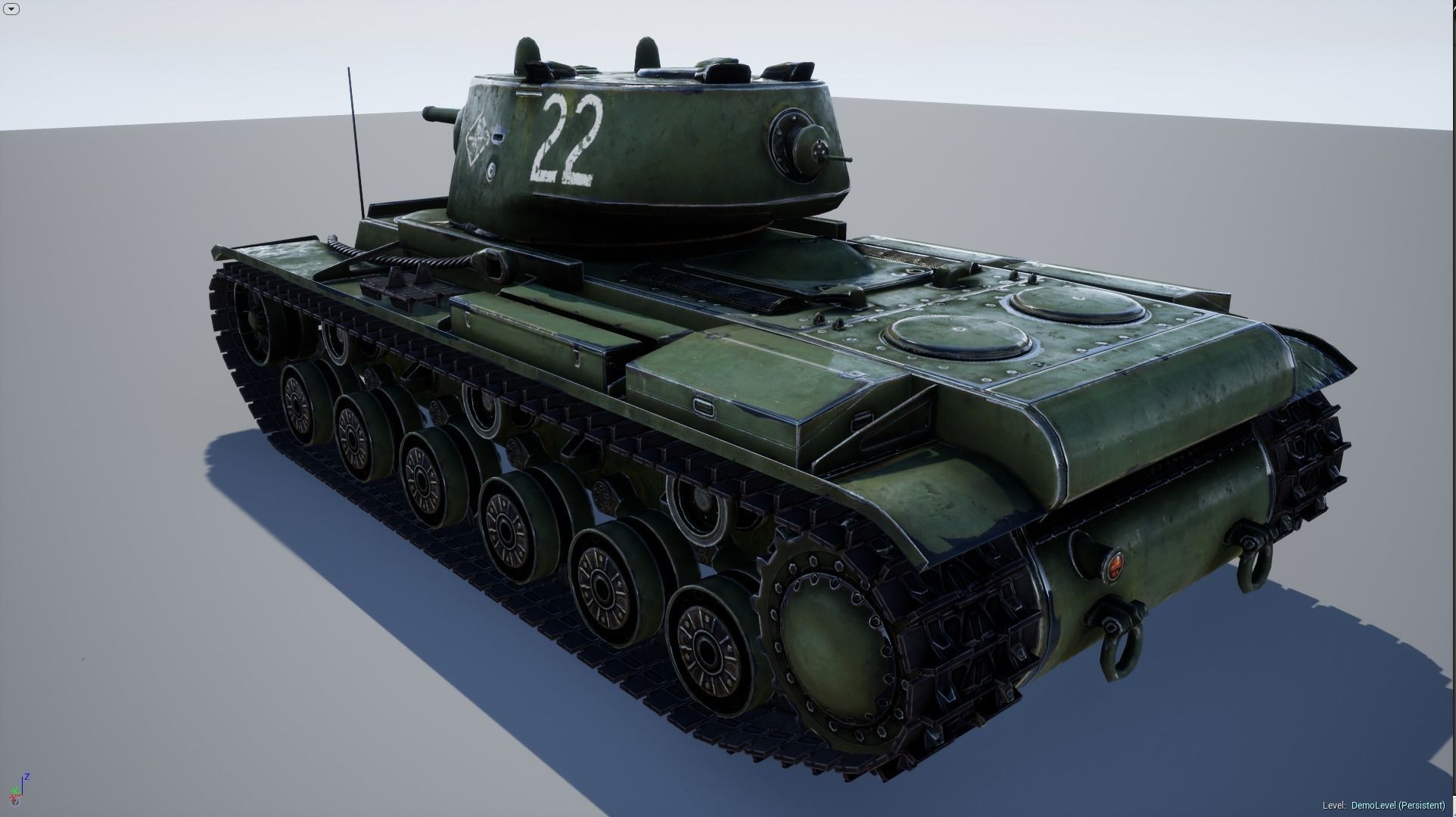 KV-1 ussr Tank - game model Low-poly 3D model_4