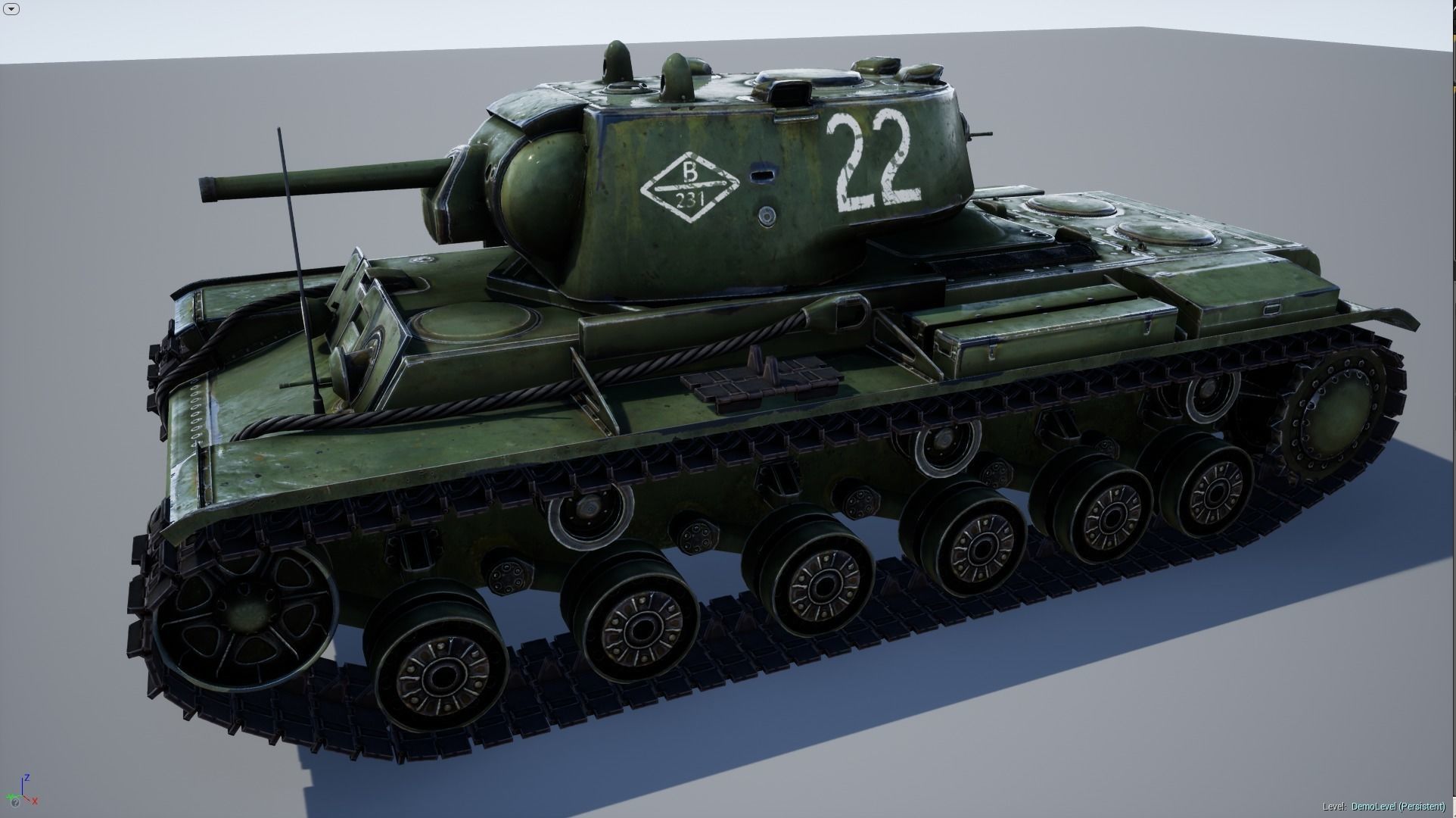 KV-1 ussr Tank - game model Low-poly 3D model_5