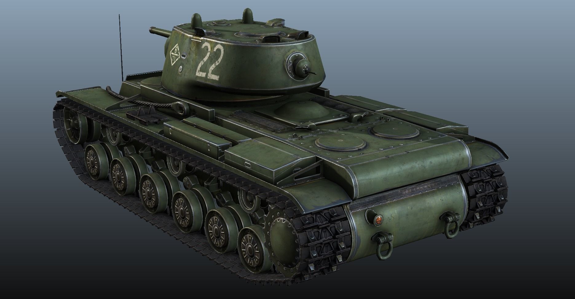 KV-1 ussr Tank - game model Low-poly 3D model_24
