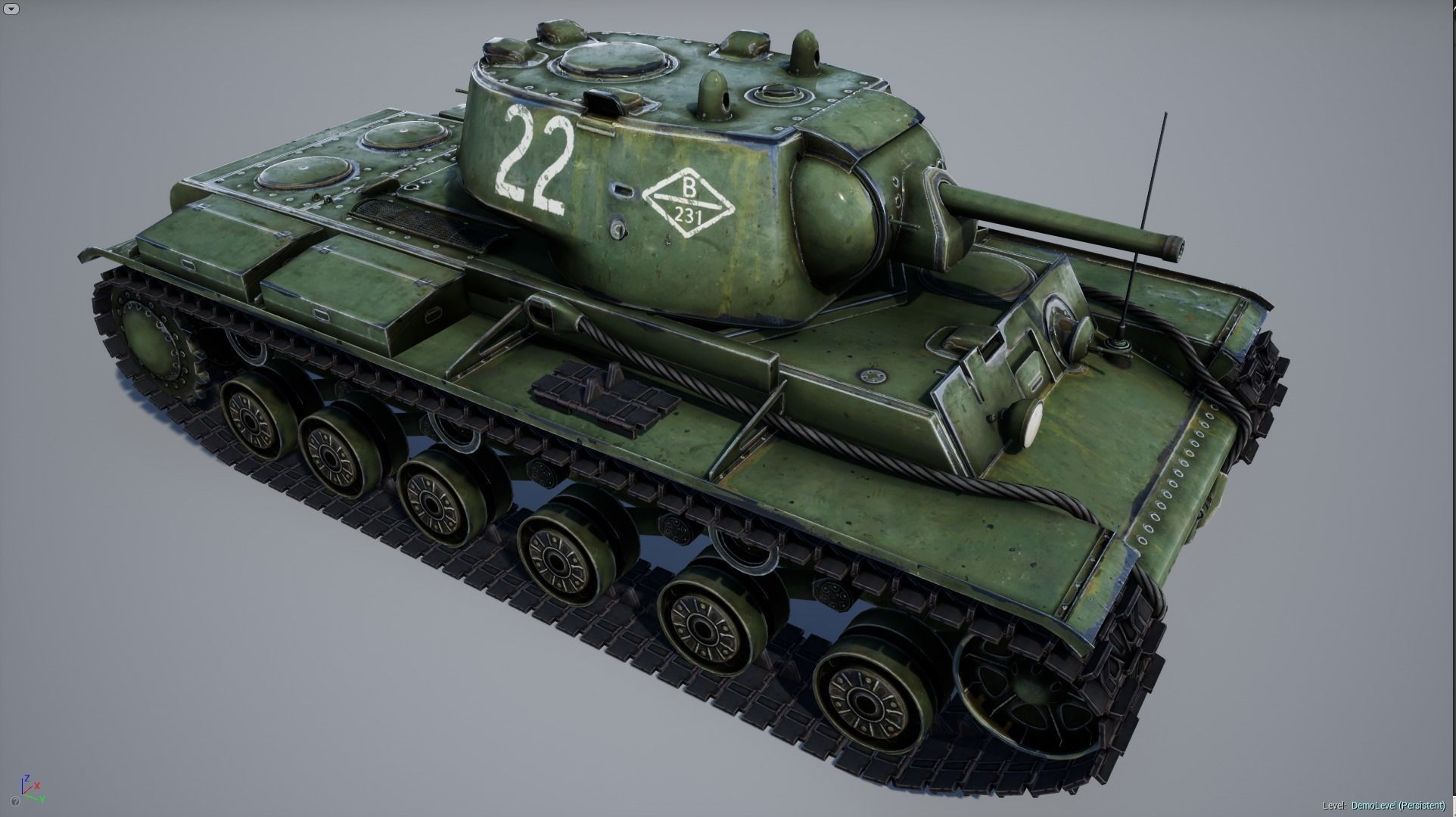 KV-1 ussr Tank - game model Low-poly 3D model_7