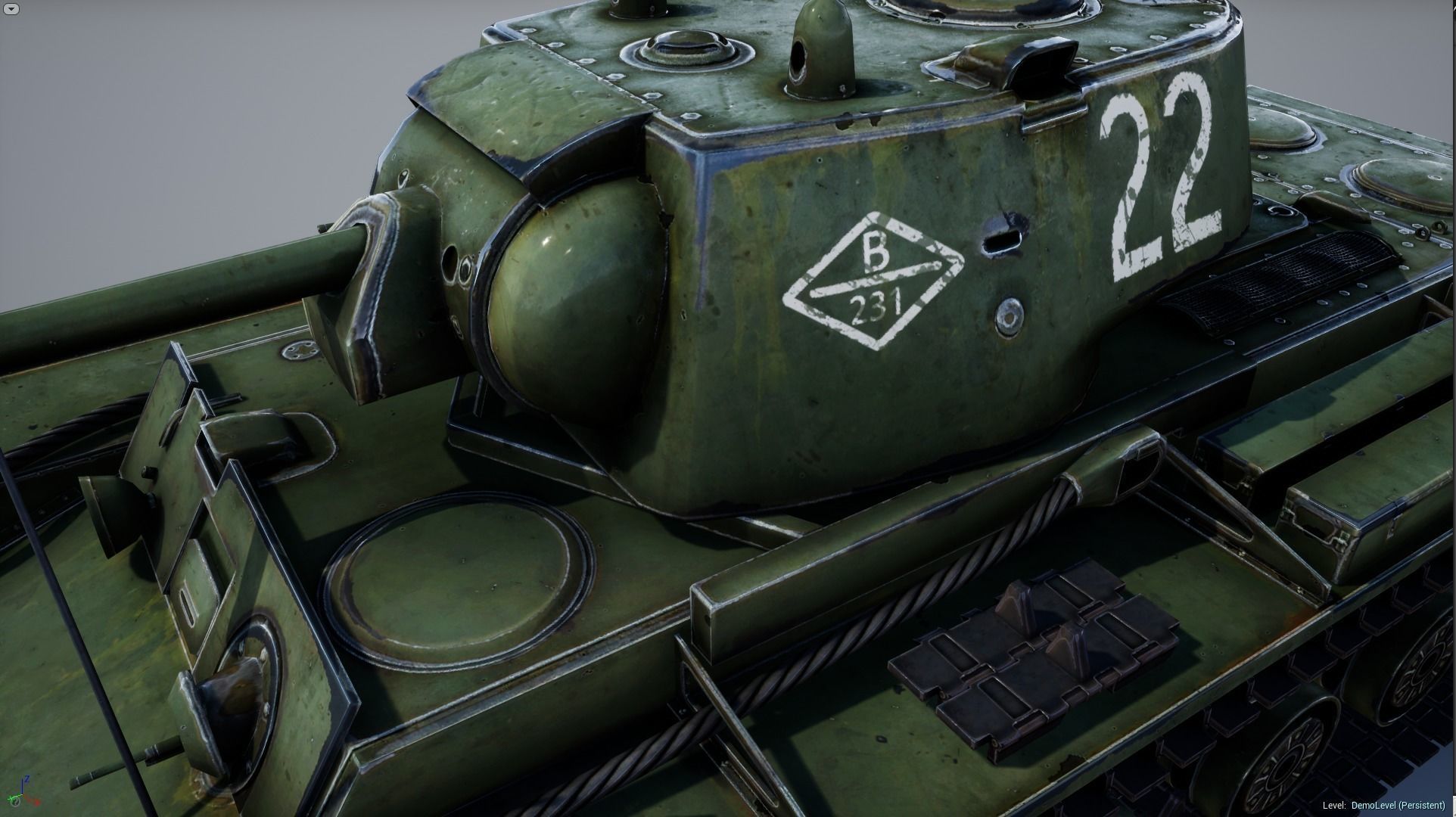 KV-1 ussr Tank - game model Low-poly 3D model_14