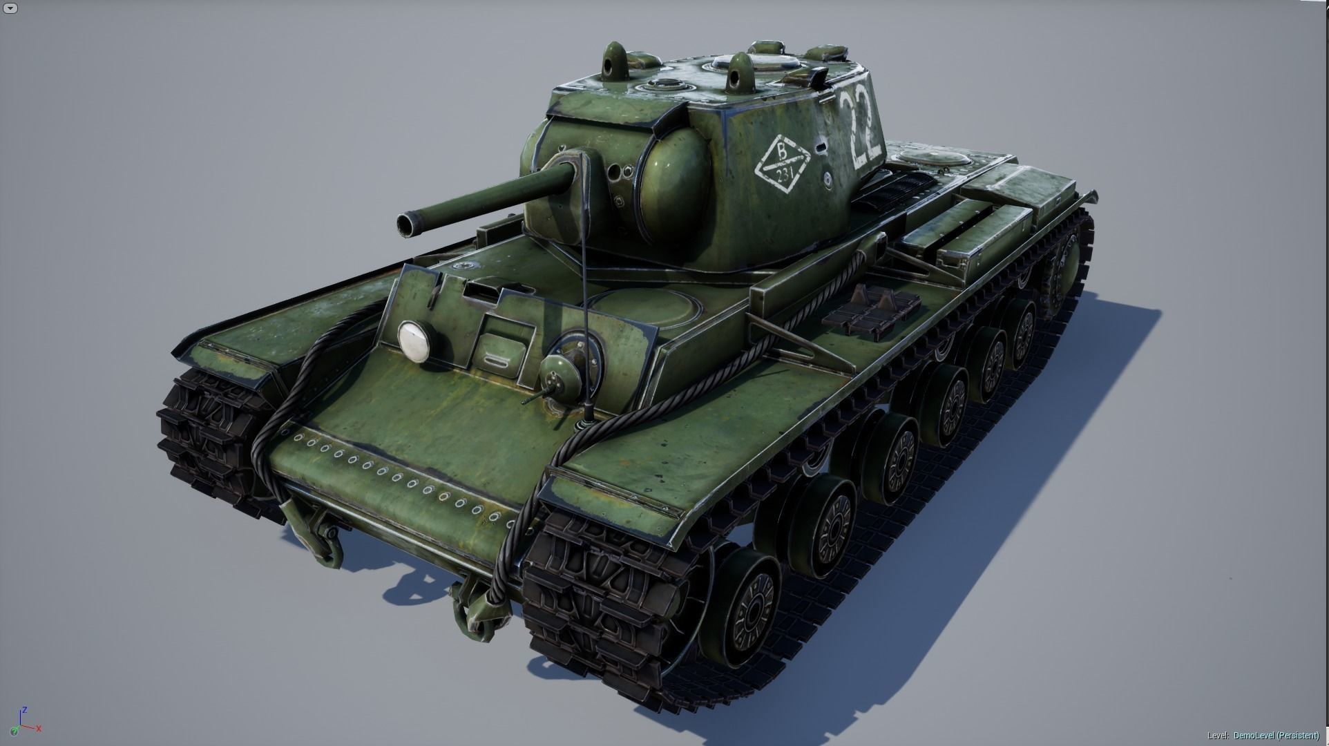 KV-1 ussr Tank - game model Low-poly 3D model_8