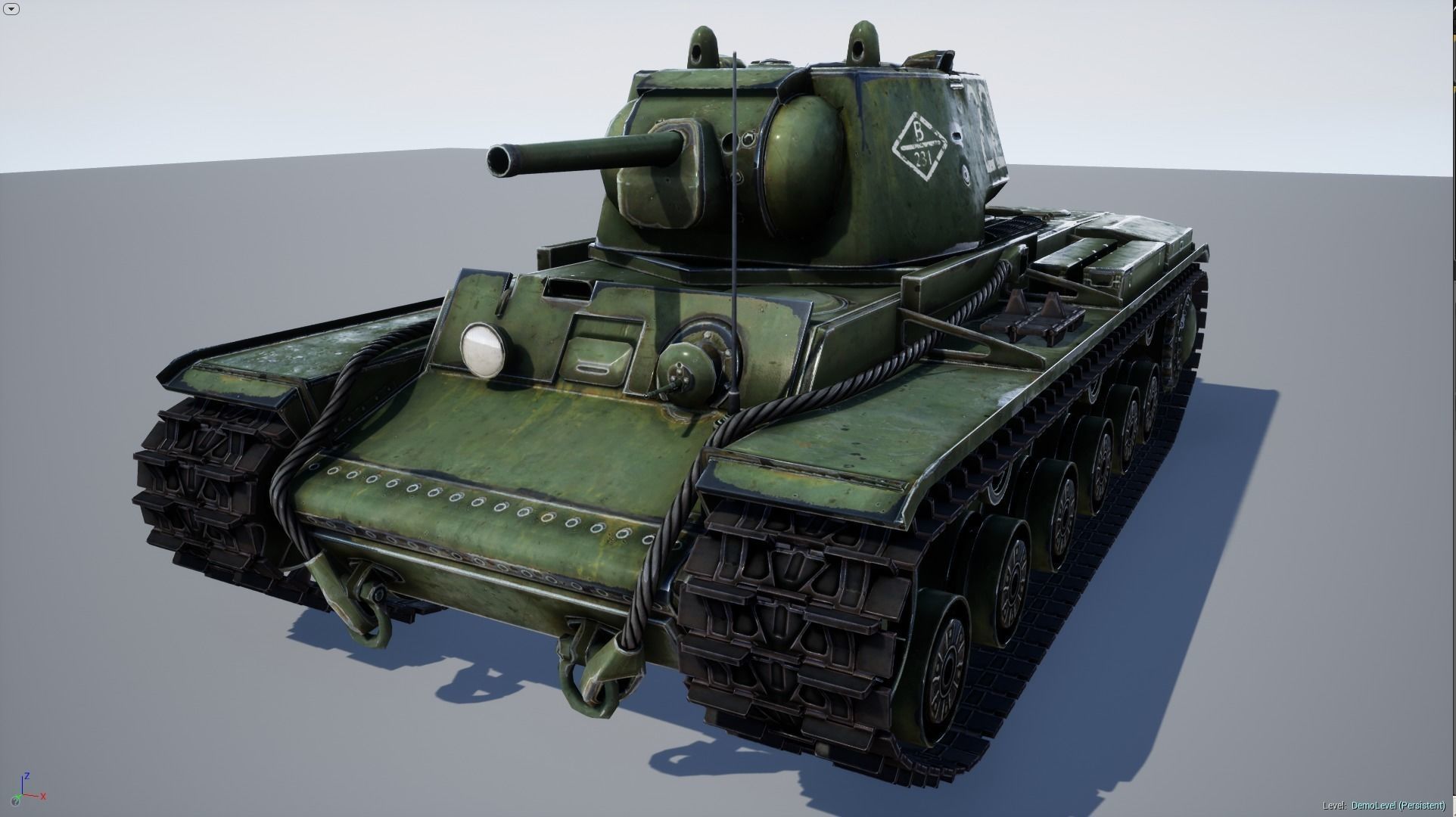 KV-1 ussr Tank - game model Low-poly 3D model_2