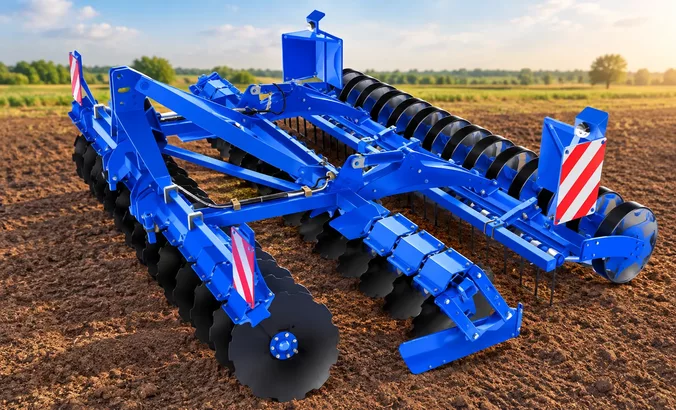 Detailed Seed Drill Agricultural Machine 3D Model 