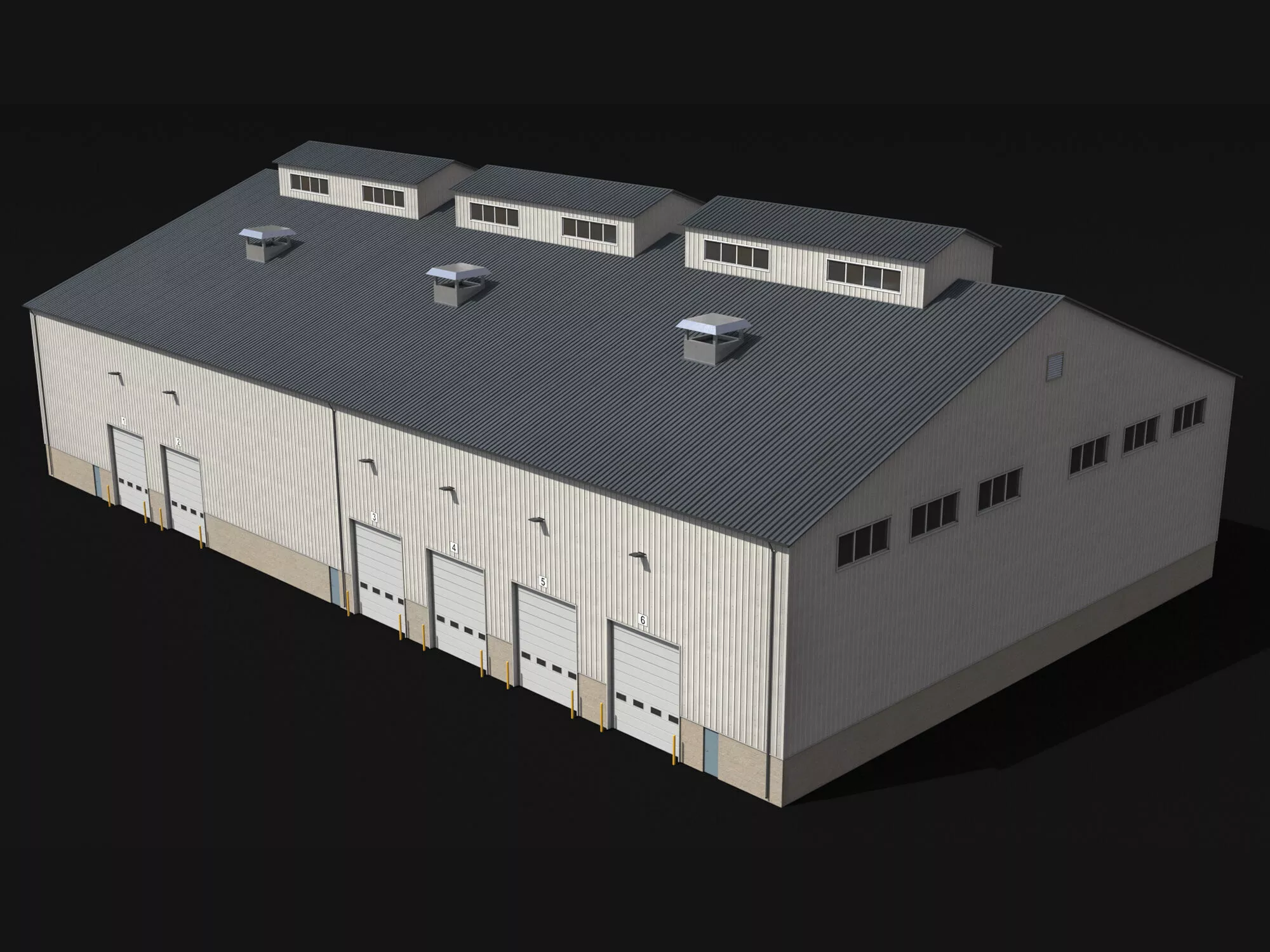 Industrial Building 71 PBR Low Poly Low-poly 3D model
