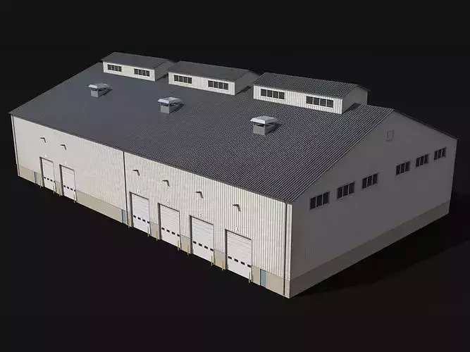 Industrial Building 71 PBR Low Poly