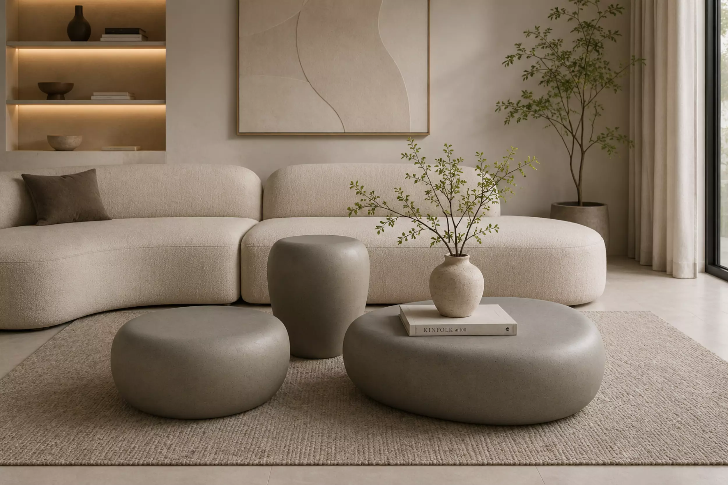 Original Rock coffee table set 3D model