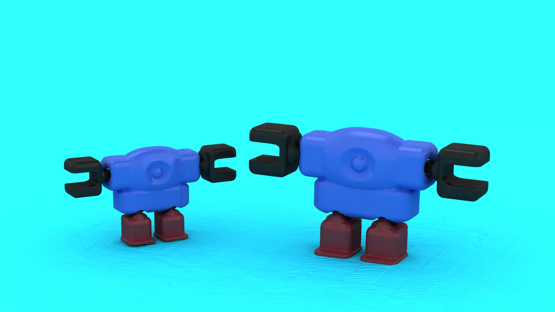Faceless Blue Bots 3D print model