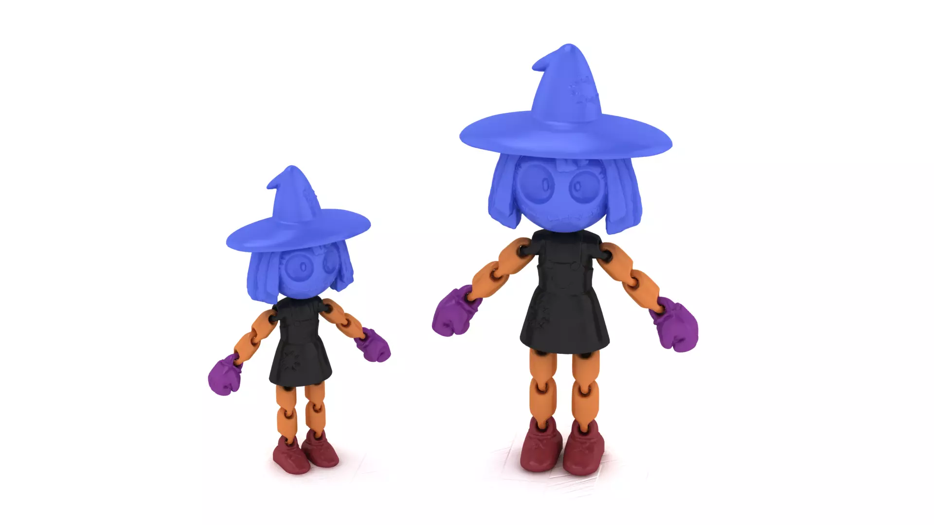 Segmented Witch Buddies 3D print model