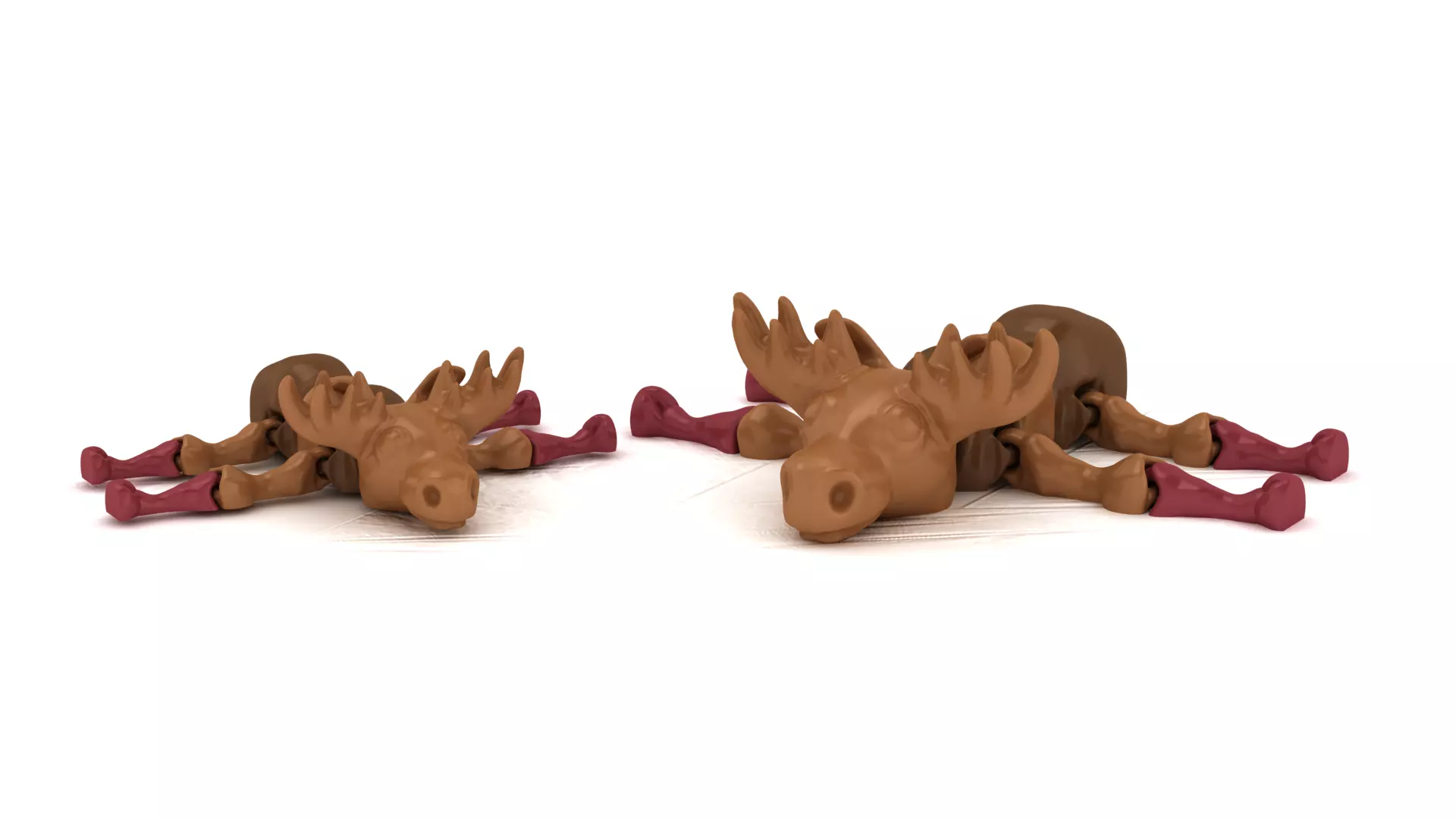 Sleepy Antlered Moose 3D print model