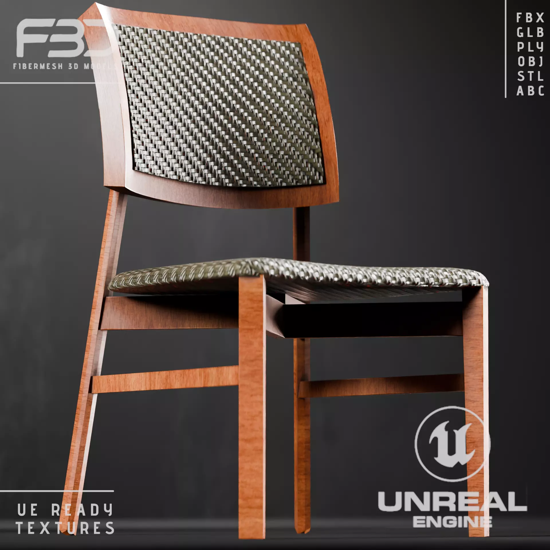 Nova Chair Low-poly 3D model