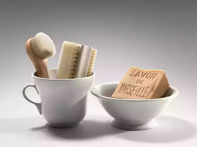 Bowl Cup Brushes and Soap