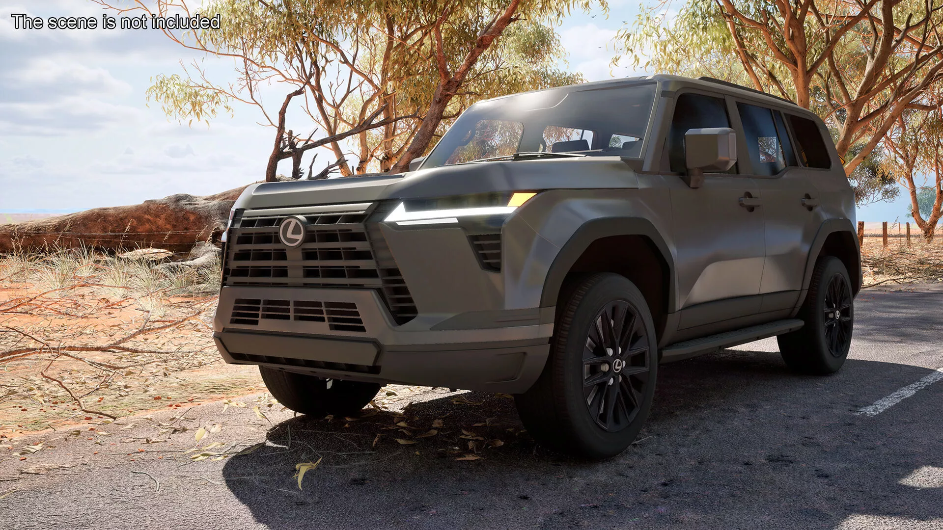 Lexus GX 550 Premium 2024 Gray Rigged 3D model