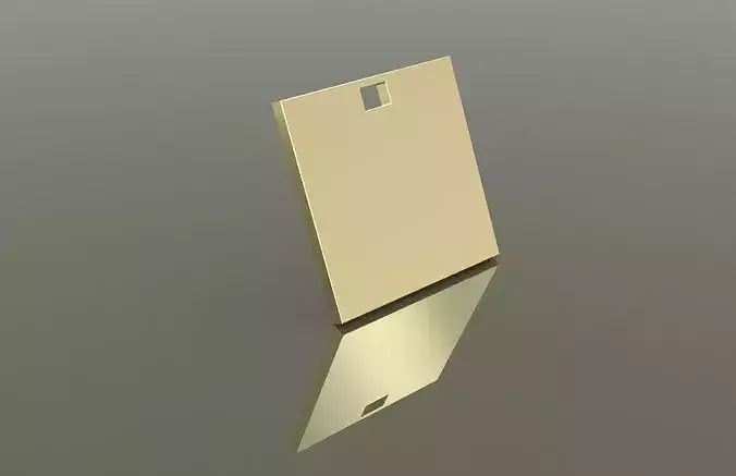Square Blank Pendants Pack 3D CAD Models 
