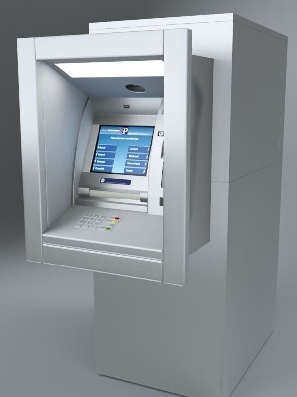 Atm Machine Wincor Nixdorf 3d Model Max Obj 3ds Fbx