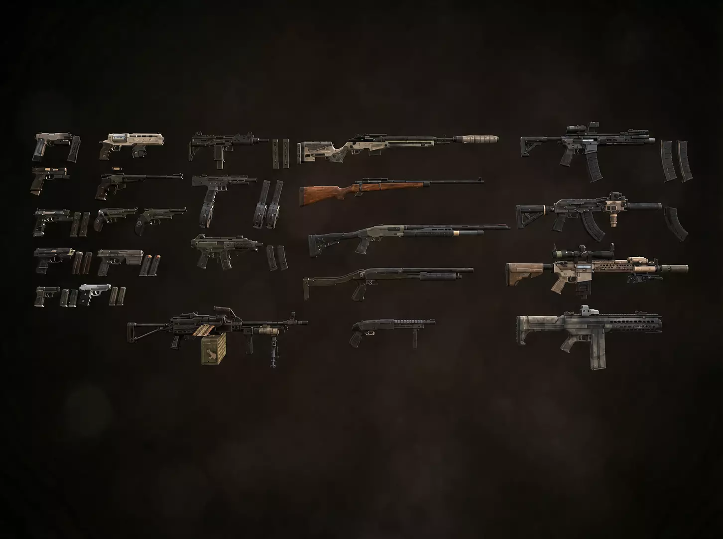 Ultimate Tactical Firearms Megapack Modular Weapons Low-poly 3D model