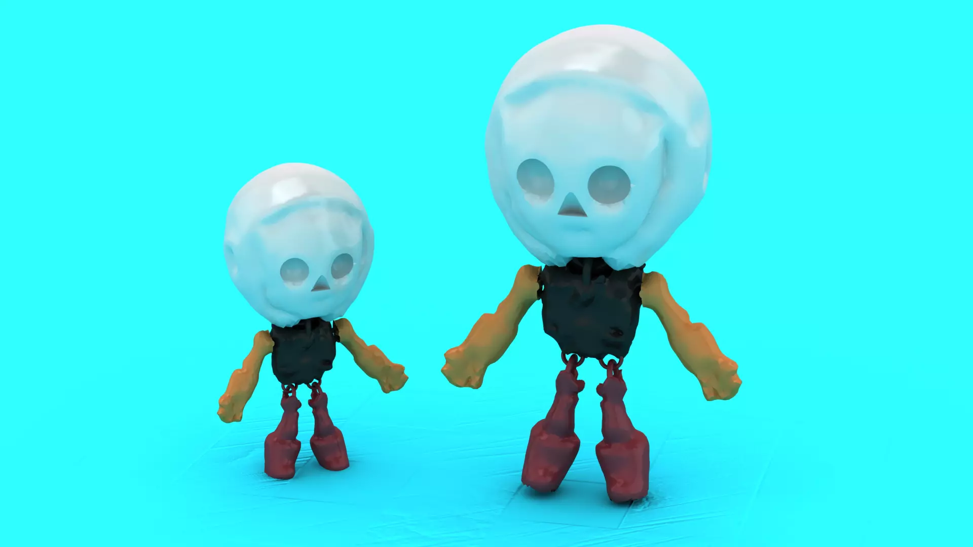 Big Head Skull Buddies 3D print model