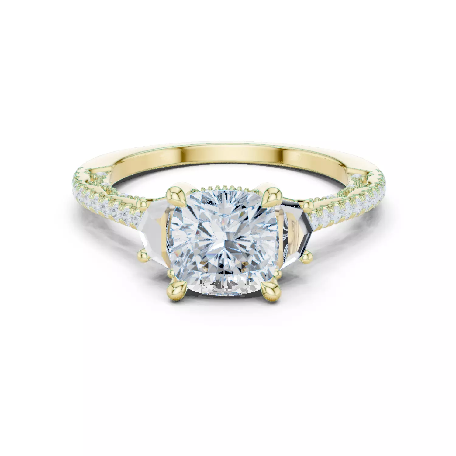 Diamond jewelry ring for woman 3D print model 3D print model
