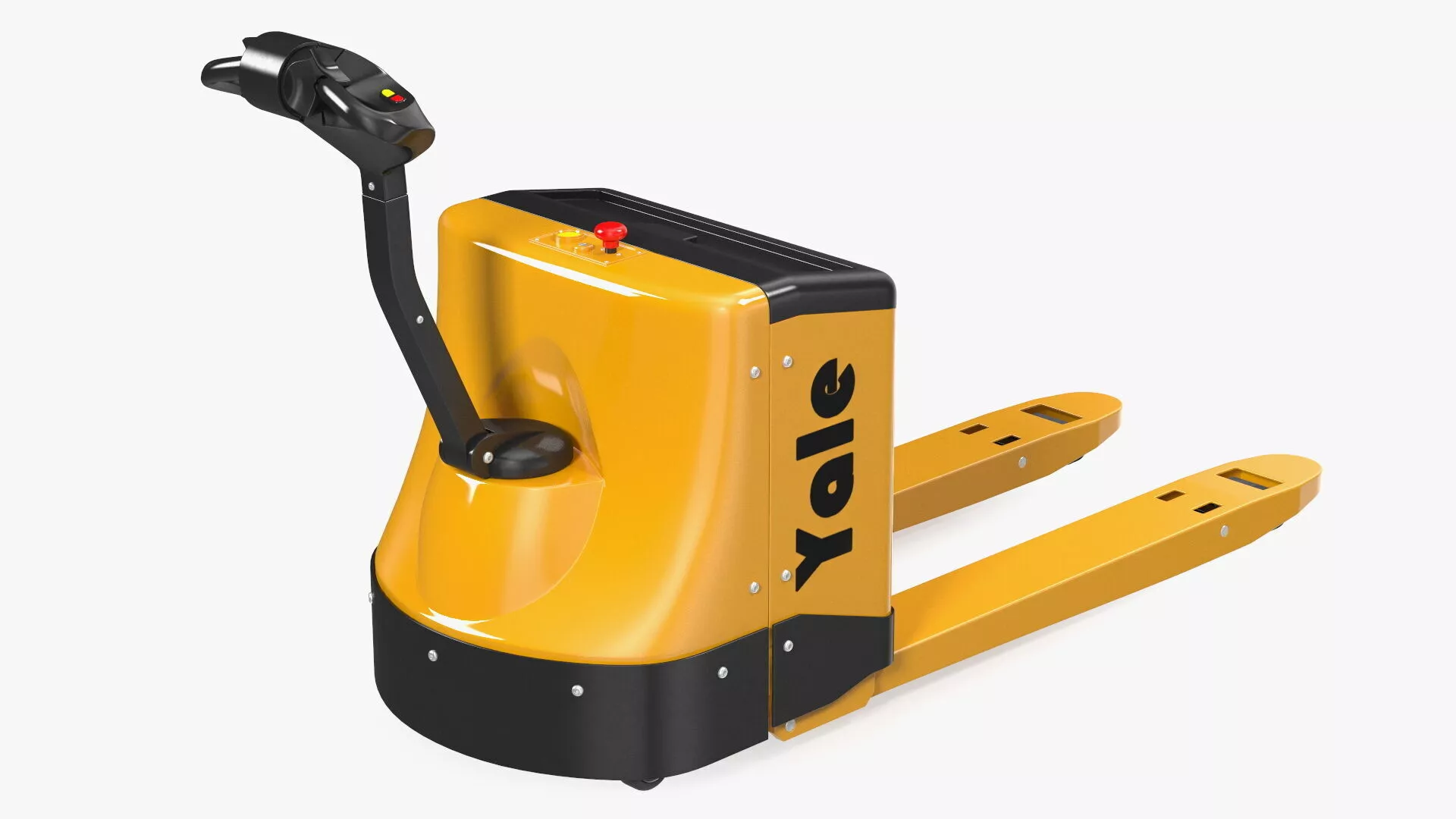 Fully Powered Pallet Truck Rigged 3D model