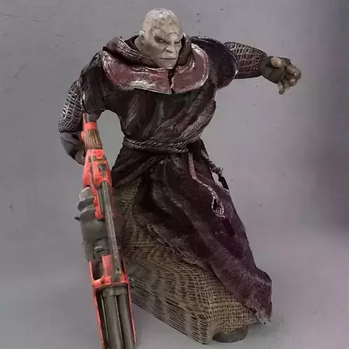 DoomBringer V2 Animated Low-poly 3D model