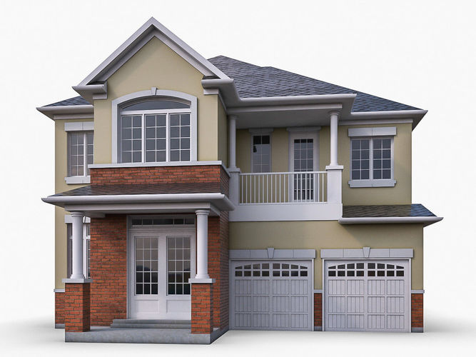 Private Houses Collection Low-poly 3D model 4