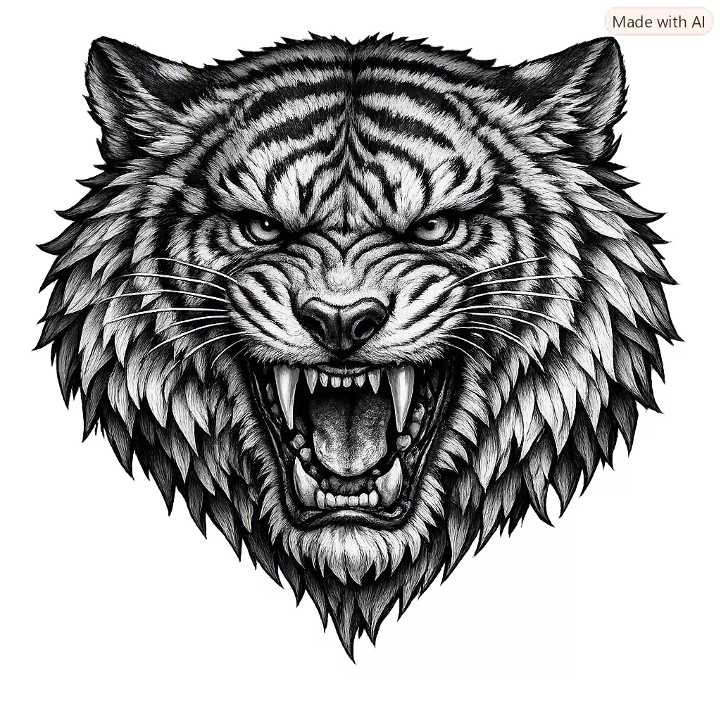 tiger head 3d model 3D print model