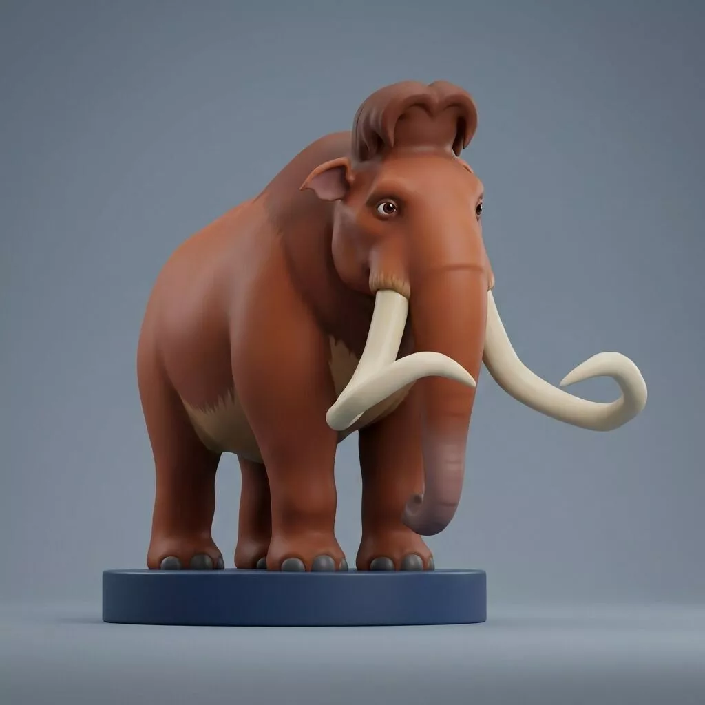 Manny Ice Age Woolly Mammoth 3D Printable Figurine 3D print model