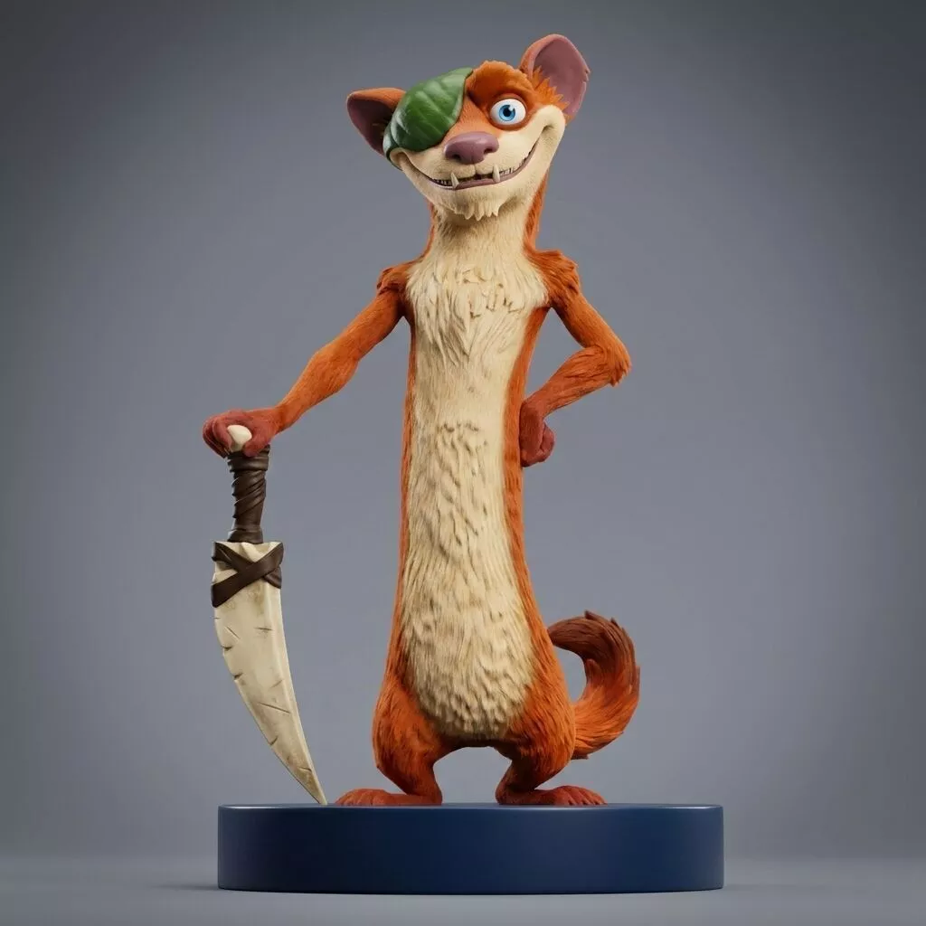 Buck the Weasel 3D Printable Figurine 3D print model