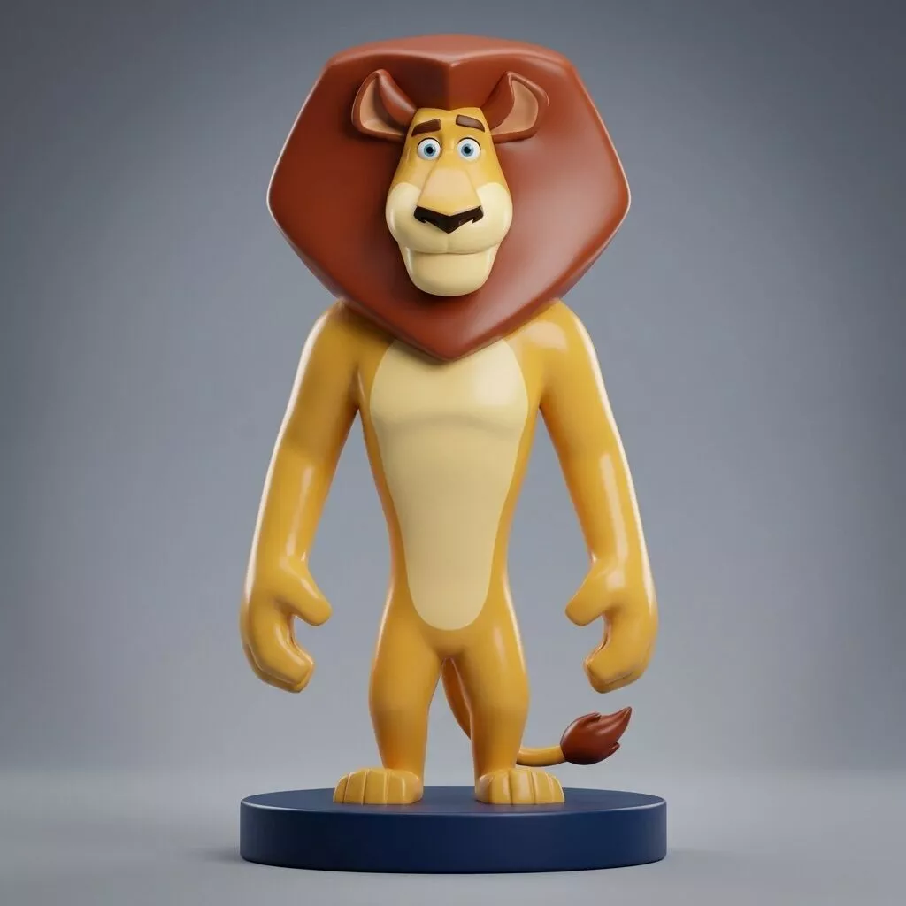 Alex the Lion Madagascar 3D Printable Figurine 3D print model