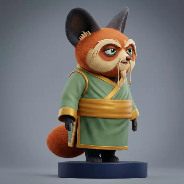 Shifu Kung Fu Panda 3D Printable Figure 3D print model