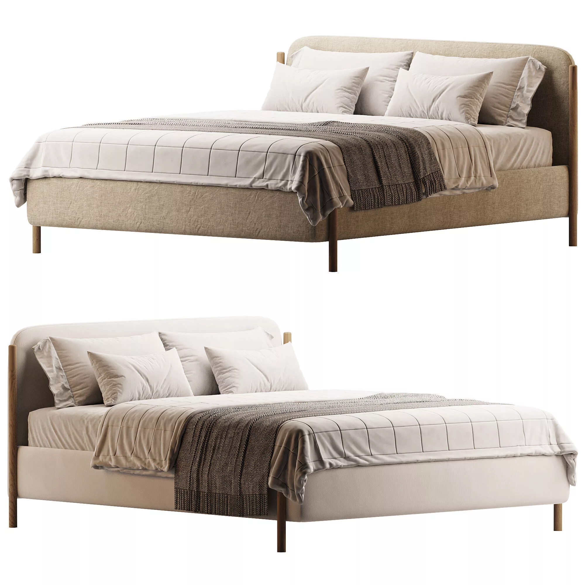 Casey 160 BRD Double Bed 3D model