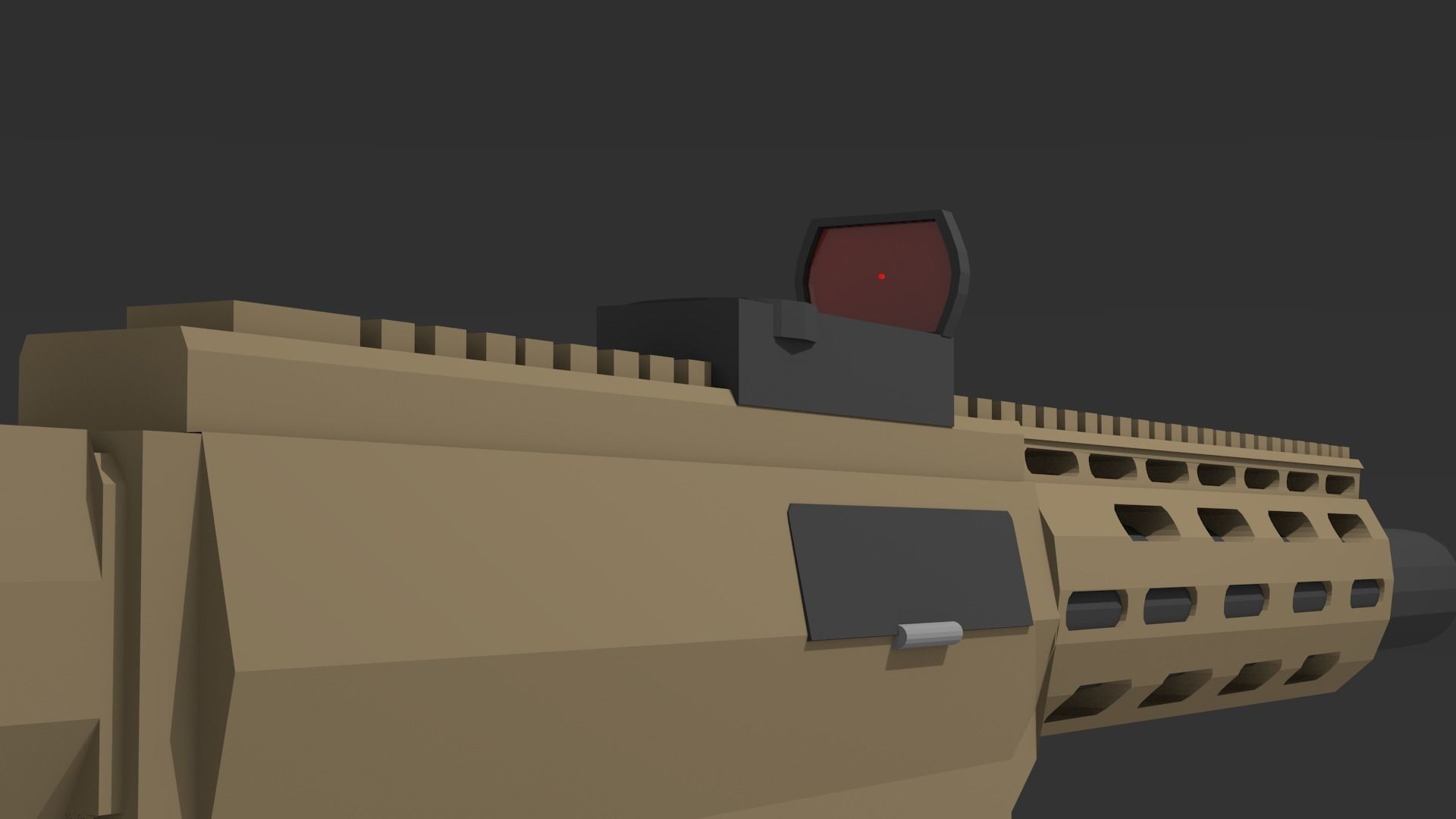 Low-Poly Style Honey Badger Low-poly 3D model_0