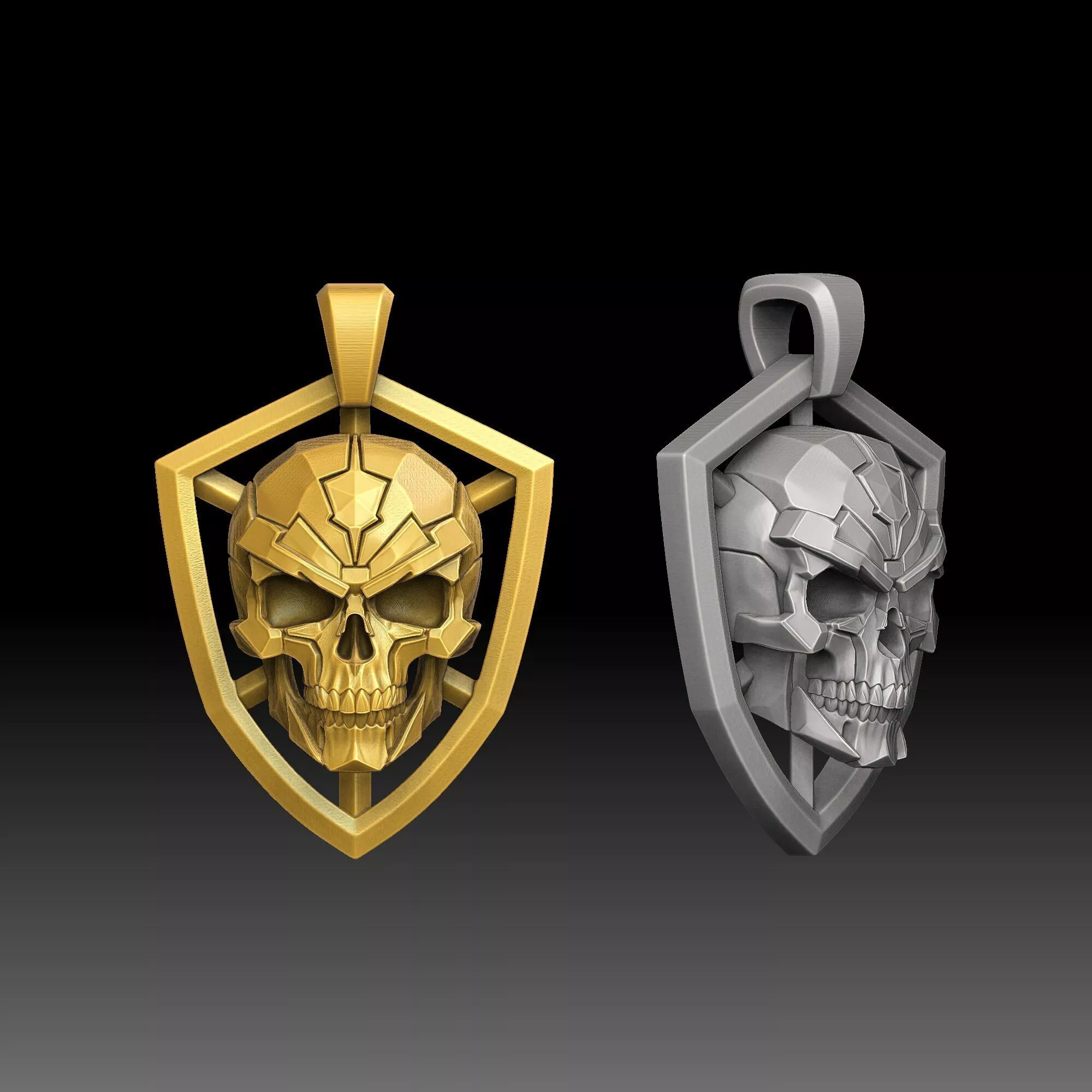 Negative Space Designs- one inch pendant 3D print model