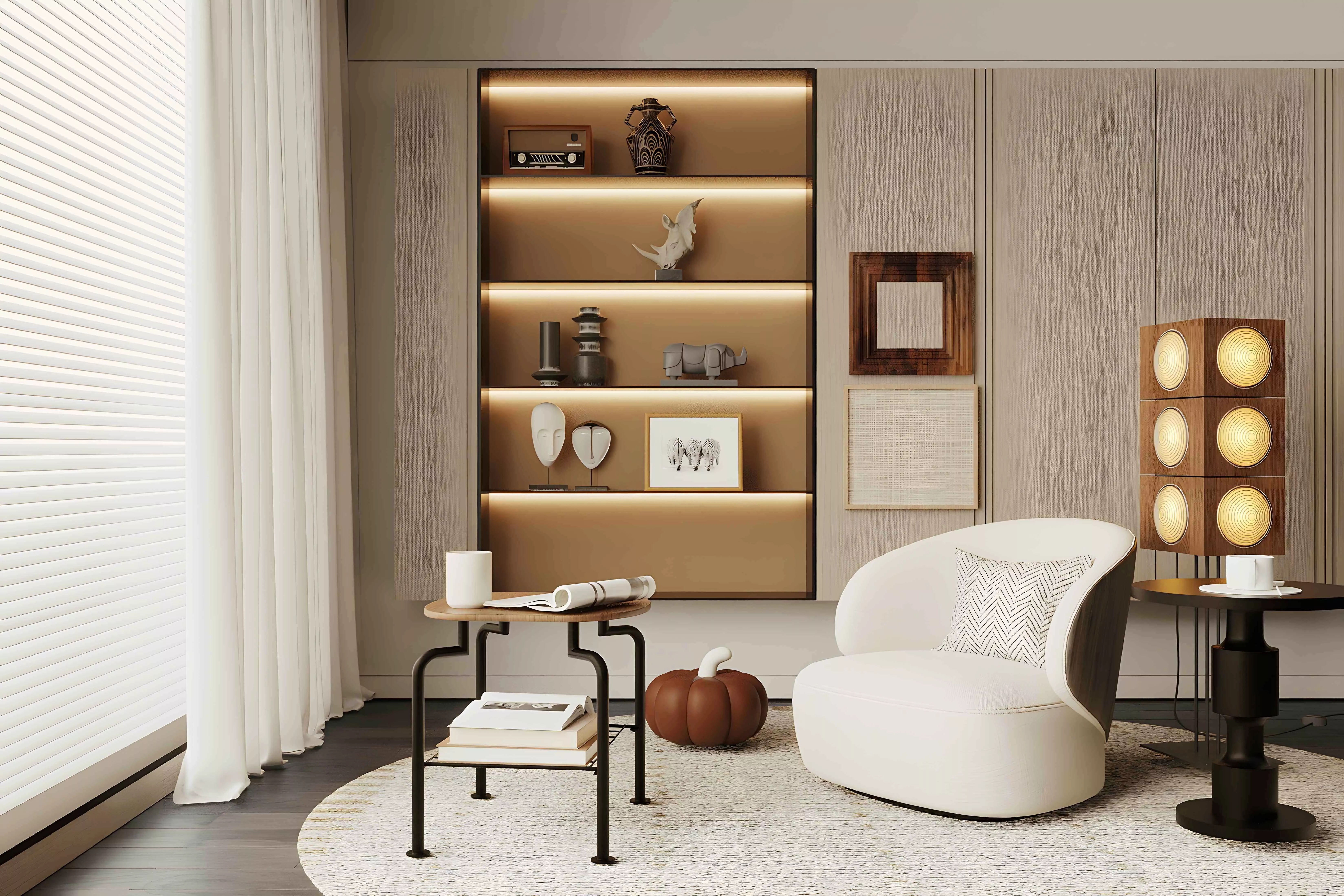 Mid-century Lounge Chair Modern Lounge Chair Interior Furniture 3D model