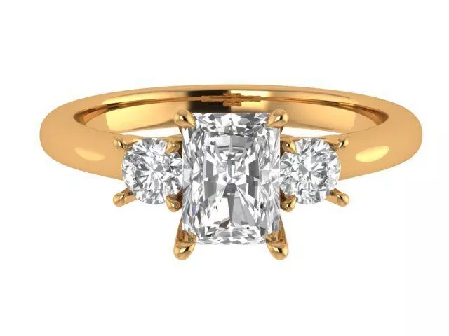 Radiant Engagement Ring 3D print model